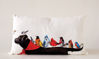 Lumbar Pillow with Birds on Dog by Creative Co-op
