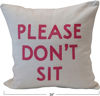 Please Don't Sit Pillow, Pink by Creative Co-op