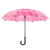 Pink Daisy Stick Umbrella Reverse Close by Galleria