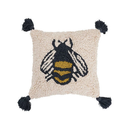 Bee and Tassels Pillow by Creative Co-op