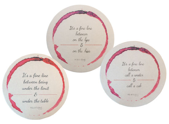 Red Wine Cocktail Coasters by Boston International