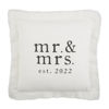 Mr. & Mrs. 2022 Pillow by Mudpie