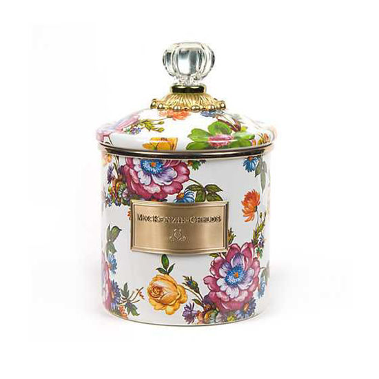 Flower Market Small Canister - White by MacKenzie-Childs
