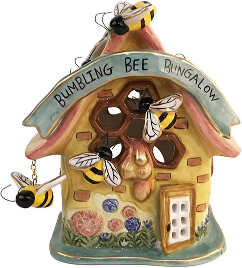 Bumbling Bee Bunglow Candle House by Blue Sky Clayworks