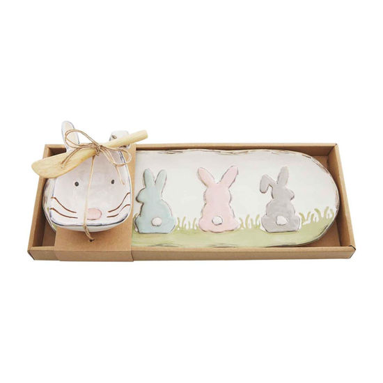 Bunny Tray & Dip Set by Mudpie