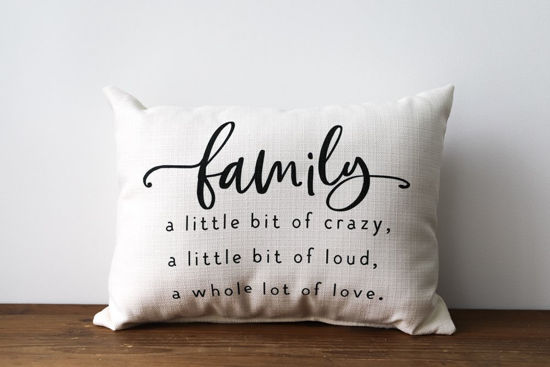 Family, A Whole Lot of Love Pillow by Little Birdie