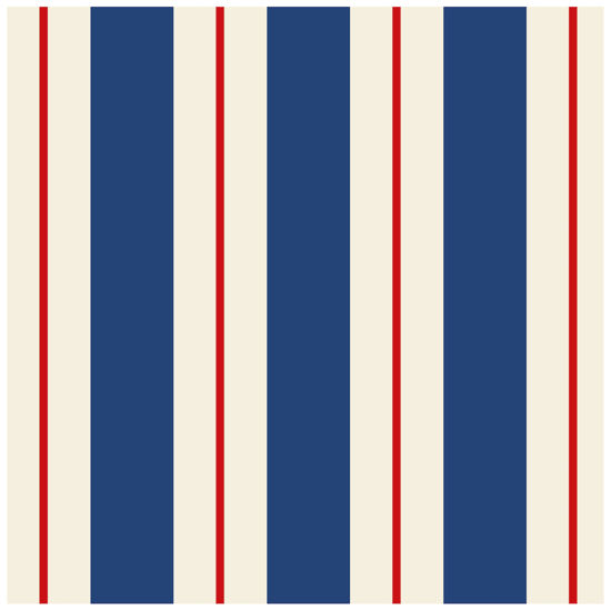 Navy & Red Awning Stripe Cocktail Napkins by Hester & Cook