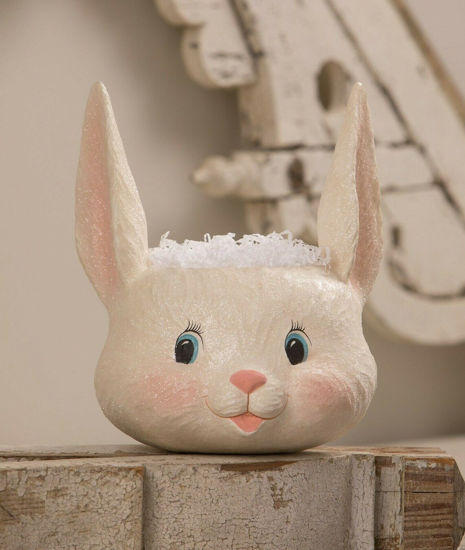 Sweet Bunny Head Bucket Large by Bethany Lowe Designs