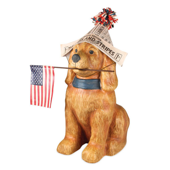 Americana Dog Large Paper Mache by Bethany Lowe
