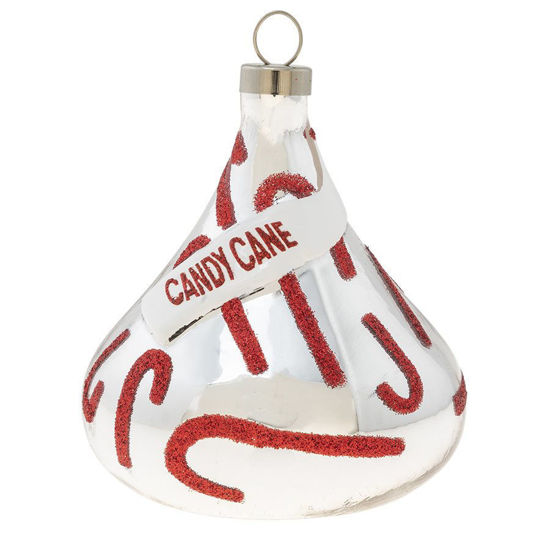 Hershey's Candy Cane Kiss Ornament (White) by Kat + Annie