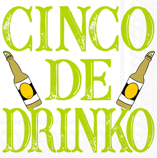 Cinco De Drinko Cocktail Napkin by Boston International