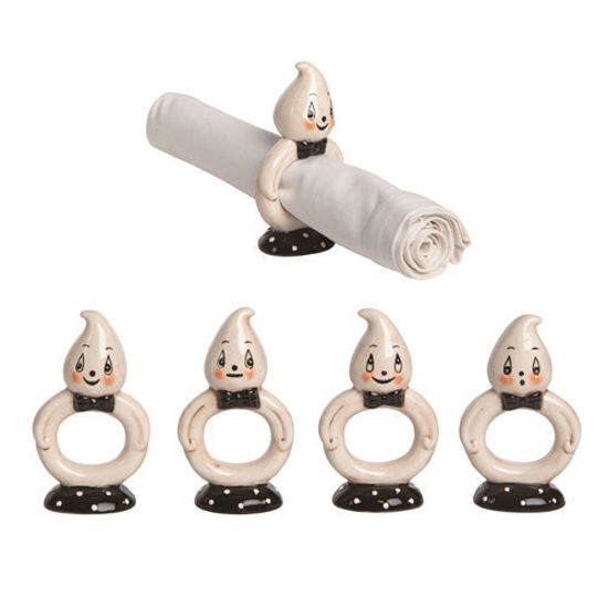 Ghost Napkin Ring Set of 4 by Transpac