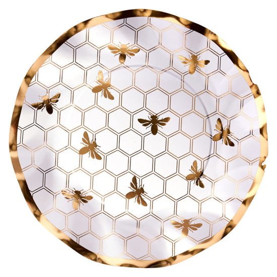 Honeybee Wavy Paper Salad Plates by Sophistiplates