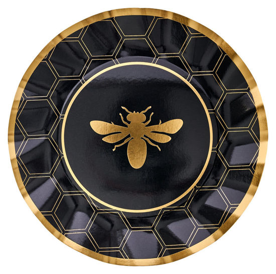 Honeybee Wavy Dinner Paper Plates by Sophistiplate
