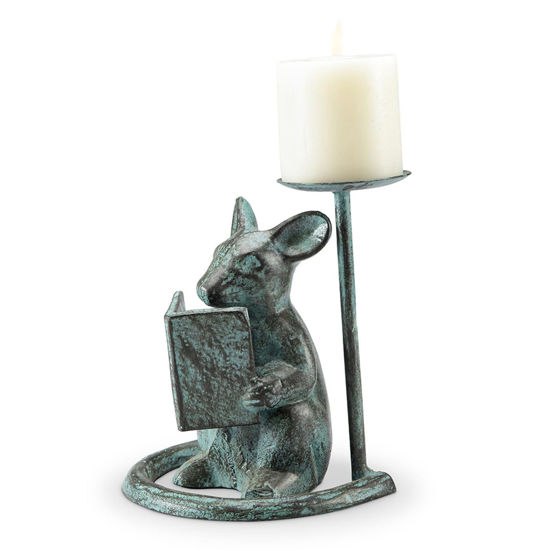 Reading Mouse Pillar Candle Holder by SPI