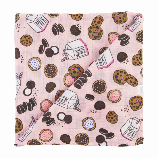 Pink Cookies Swaddle Blanket by Mudpie