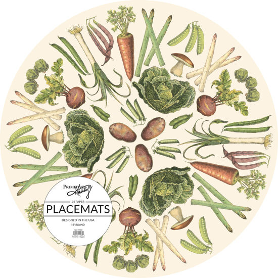 Veggies Paper Placemat Pad by Primitives by Kathy