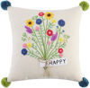 Floral Embroidery Pillow by Mudpie