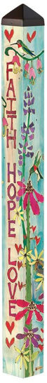 Faith, Hope, and Love 4'  Art Pole by Studio M