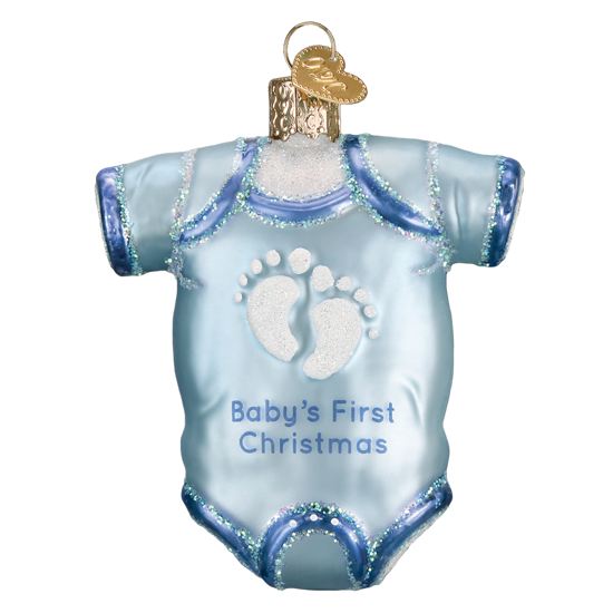 Blue Baby Onesie Ornament by Old World Christmas