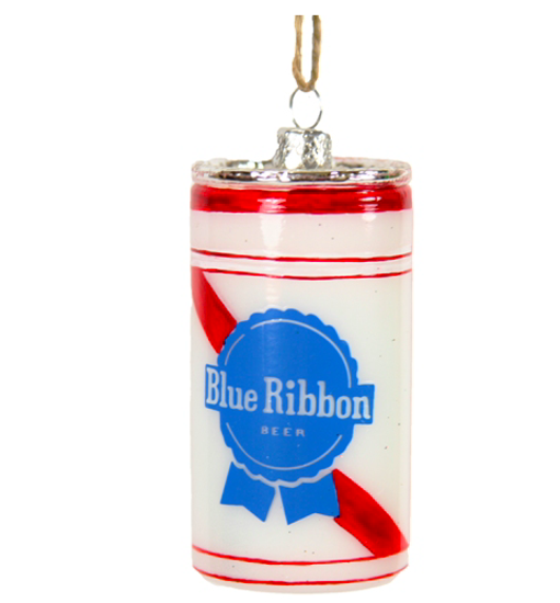 Blue Ribbon Beer Can Ornament by Cody Foster