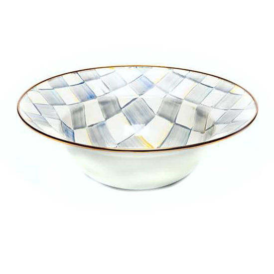 Sterling Check Enamel Serving Bowl by MacKenzie-Childs