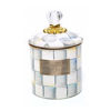 Sterling Check Enamel Canister - Small by MacKenzie-Childs