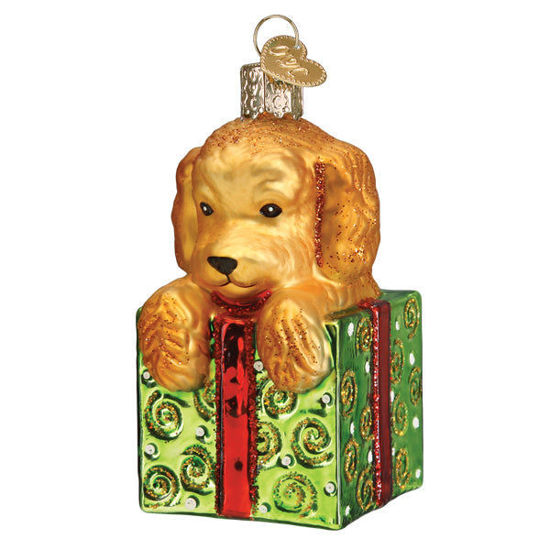 Doodle Puppy Surprise Ornament by Old World Christmas