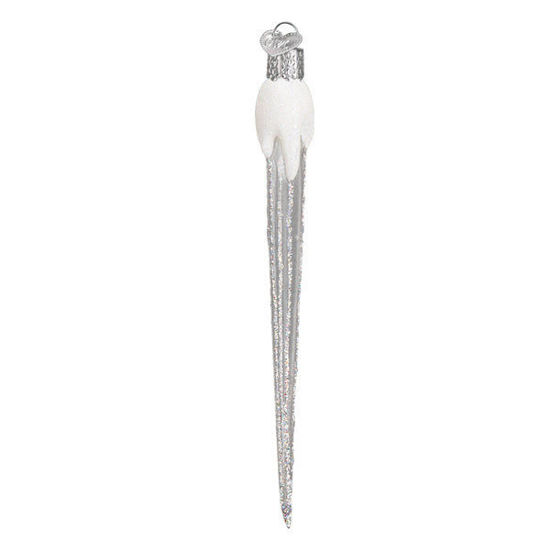 Silver Sparkling Icicle Ornament by Old World Christmas