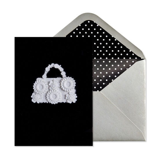White Flower Handbag Card by Niquea.D