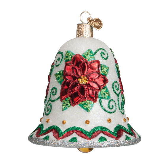 Poinsettia Bell Ornament by Old World Christmas