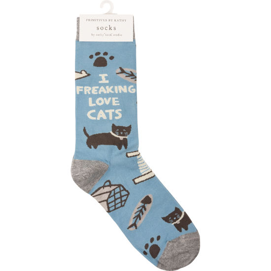 I Freaking Love Cats Socks by Primitives by Kathy