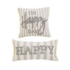 Happy Tufted Pillow by Mudpie