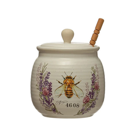 Honey Jar with Bee Set by Creative Co-op