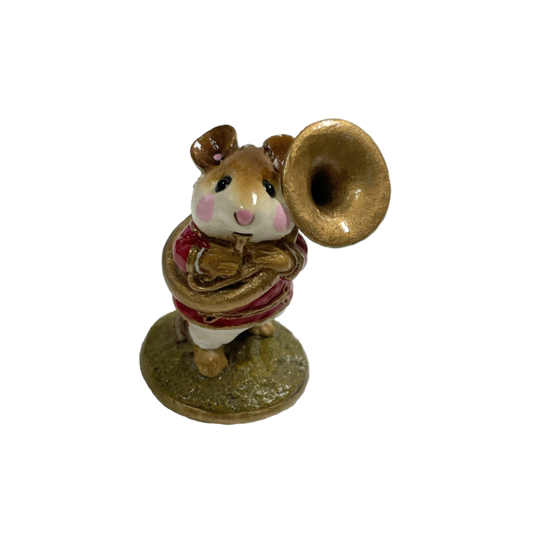 Tuba Player Mouse M-153c (Red) by Wee Forest Folk®