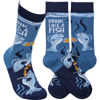 Drink Like A Fish Socks by Primitives by Kathy