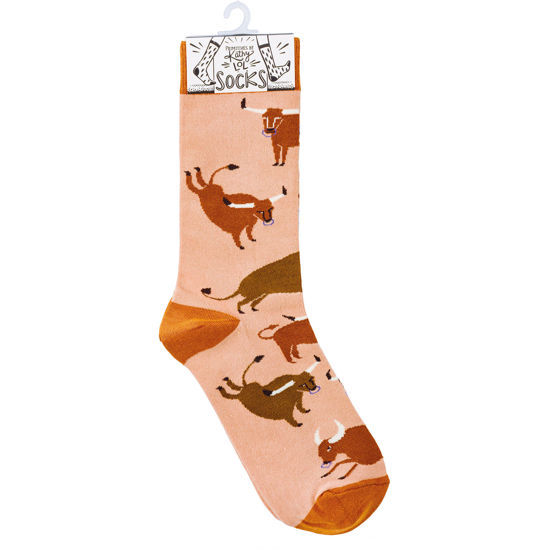 Bull & China Shop Socks by Primitives by Kathy