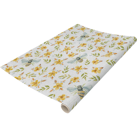 Floral Bees Paper Table Runner by Primitives by Kathy