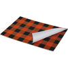 Orange Buffalo Check Paper Placemat Pad by Primitives by Kathy