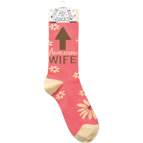 Awesome Wife Socks by Primitives by Kathy