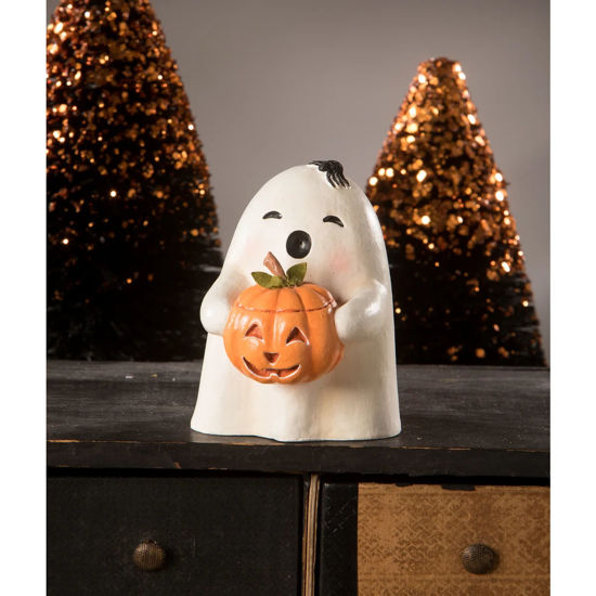 Ghost Gilbert with Pumpkin by Bethany Lowe Designs
