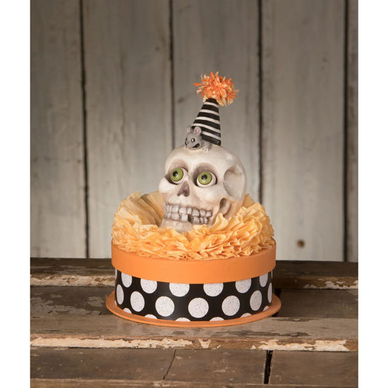 Silly Skelly with Mouse on Box by Bethany Lowe Designs