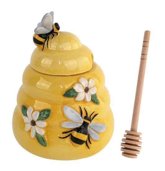 Yellow Hive Honey Pot by Blue Sky Clayworks