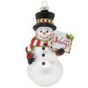 Cheerful Snowman Ornament by Kat + Annie