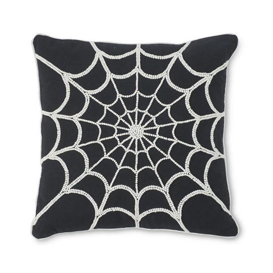 Spider Web Beaded Pillow by K & K Interiors