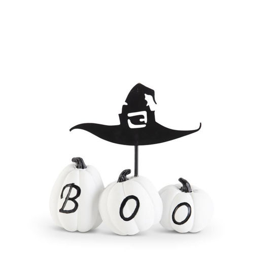 Boo Pumpkins with Witch Hat by K & K Interiors