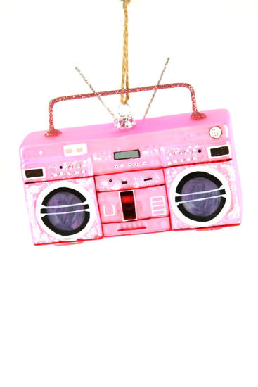 Pink Boombox Ornament by Cody Foster