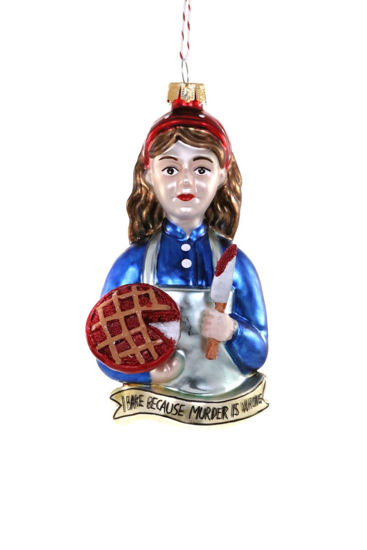 BAKE BECAUSE MURDER IS WRONG Ornament by Cody Foster