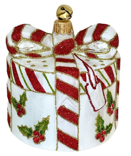 Holiday Present Ornament (White) by JingleNog