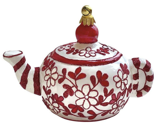 Tea Time Ornament (Red/White) by JingleNog